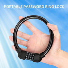 Load image into Gallery viewer, Rock Portable 4-Digit Circular Cable Lock - Black
