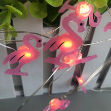 Load image into Gallery viewer, Pink Flamingo String Light 2m Silver Wire LED
