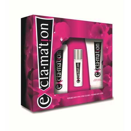 Coty Exclamation Eau De Toilette 15ml, Body Spray 90ml, Body Lotion 115ml