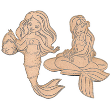 Load image into Gallery viewer, JKA - Pretty Mermaids - 4 Pack Kit - Wood Art Craft Paint Toy
