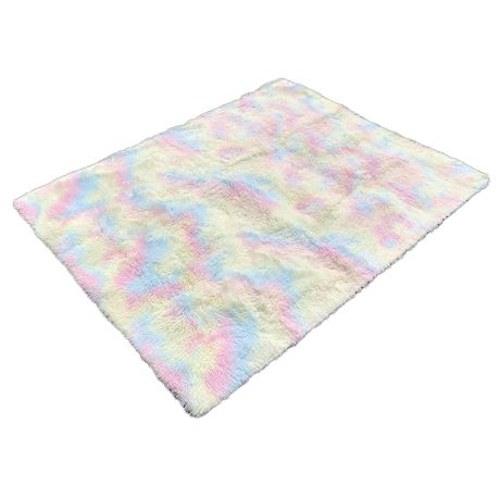 Super Soft and Fluffy Home Décor Non-Slip Rug Carpet- Rainbow (200x150cm) Buy Online in Zimbabwe thedailysale.shop