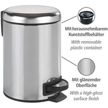 Load image into Gallery viewer, Wenko - 3L Pedal Bin - Leman - Stainless Steel  - Shiny
