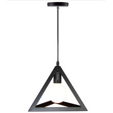 Load image into Gallery viewer, Metal Pyramid Pendant Light - Black
