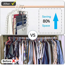 Load image into Gallery viewer, 5 Layered Space Saving Premium Pants Hanger-Black
