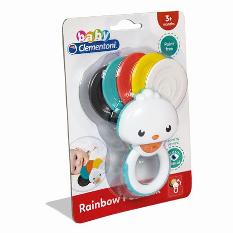 Clementoni - Baby Rainbow Peacock Rattle