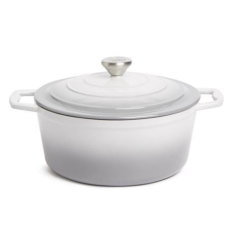 George & Mason - 25cm Round Enamel Cast Iron Casserole - Grey Buy Online in Zimbabwe thedailysale.shop