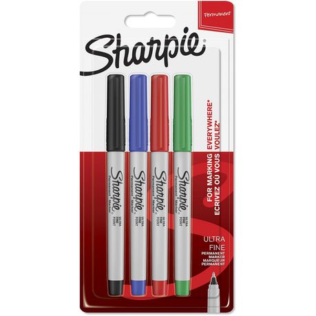 Sharpie Ultra-Fine Permanent Marker assorted 4pk Buy Online in Zimbabwe thedailysale.shop