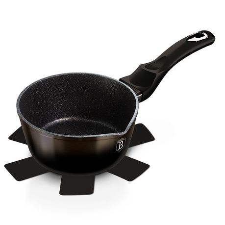 Berlinger Haus 16cm Marble Coating Sauce Pan - Shine Black Edition Buy Online in Zimbabwe thedailysale.shop