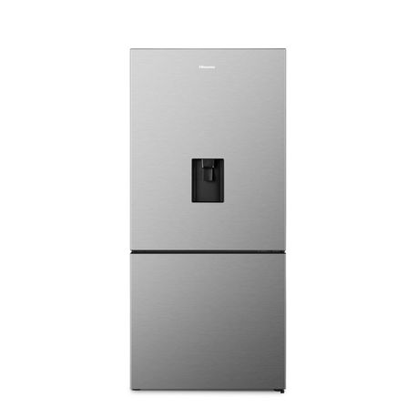 Hisense 463L Bottom Freezer Fridge with Water Dispenser-Stainless Steel Buy Online in Zimbabwe thedailysale.shop