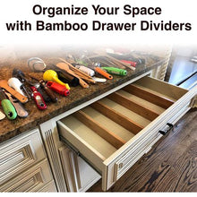 Load image into Gallery viewer, Echo Bamboo Drawer Organizer - Medium(335mm to 430mm) - Set of 2
