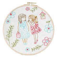 Load image into Gallery viewer, Colourful DIY Embroidery Craft kit with hoop - Best Friends
