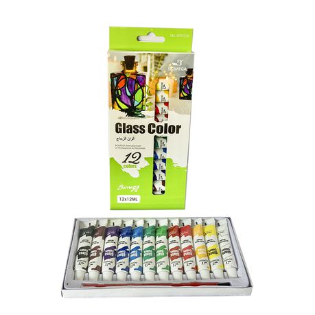 Glass Paint - Set of 12 Paints Buy Online in Zimbabwe thedailysale.shop