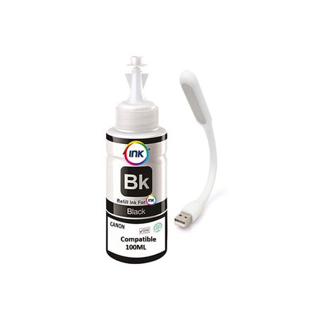 Universal Ink Compatible For Canon Tank-Printers Black Bottle 100ML