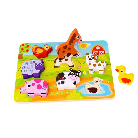 Nuovo Wooden Chunky Puzzle - Farm Buy Online in Zimbabwe thedailysale.shop