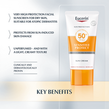 Load image into Gallery viewer, Eucerin Sun Creme Sensitive Protect SPF 50+ 50ml
