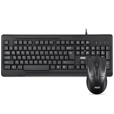 AOC KM160 Wired Ultra Slim Keyboard & Mouse Combo Set Buy Online in Zimbabwe thedailysale.shop