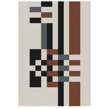 Load image into Gallery viewer, Brown-Black and Grey Cream Rug 160x230
