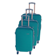 Load image into Gallery viewer, 3 Piece Hard Outer Shell Luggage Set - Dark Green
