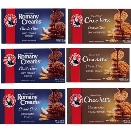 Bakers Romany Creams & Choc-Kits 200g (Pack of 6) Buy Online in Zimbabwe thedailysale.shop