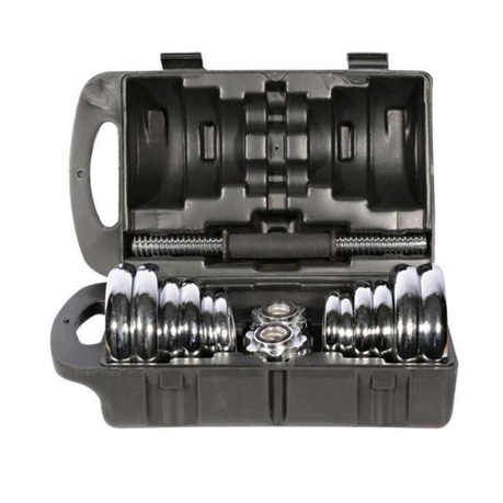 18-Piece Chrome Dumbbell Set 30kg Buy Online in Zimbabwe thedailysale.shop