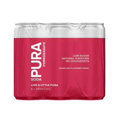 PURA Soda Pomegranate 6 x 300ml Buy Online in Zimbabwe thedailysale.shop