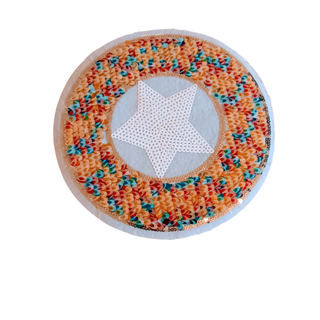 Iron-On Multi-Colour Sequence embellishment Motive Pattern circle with star Buy Online in Zimbabwe thedailysale.shop