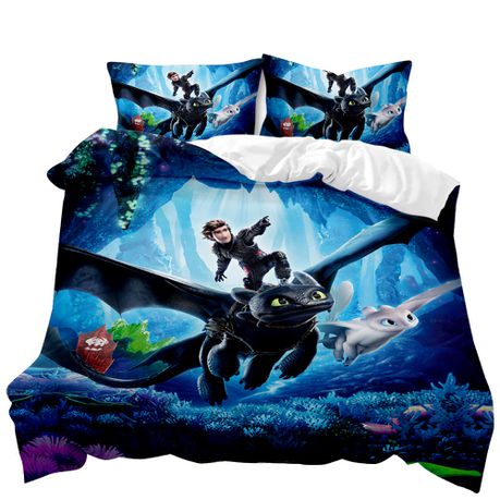 How To Train Your Dragon Onwards 3D Printed Double Bed Duvet Cover Set Buy Online in Zimbabwe thedailysale.shop