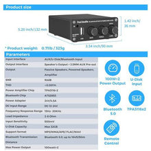 Load image into Gallery viewer, FOSI Audio BL20A Bluetooth 100W Mini HiFi Sound Power Amplifier
