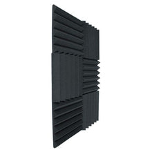 Load image into Gallery viewer, Wedge Acoustic Sound Foam Panels - Black - 6 Pack
