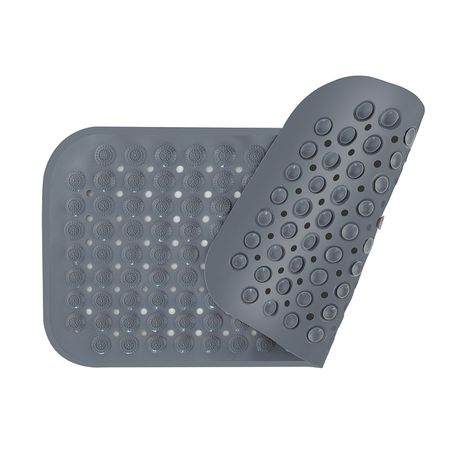 Non-Slip PVC Bathroom Bath/Shower Mat Polka Dot Texture Light Grey Medium Buy Online in Zimbabwe thedailysale.shop