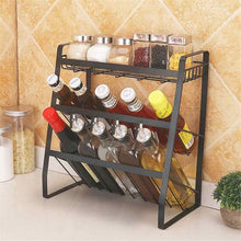 Load image into Gallery viewer, 3-Tier Stanless Steel Kitchen Spice Bottles Jars Storage Organizer Rack
