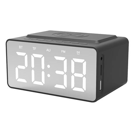 Snug Bluetooth Clock Radio & Wireless 10W Charger - Black Buy Online in Zimbabwe thedailysale.shop