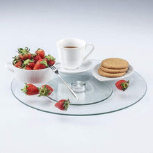 Load image into Gallery viewer, 35cm Tempered Glass Lazy Suzan - Round Turntable - Rotating Serving Tray
