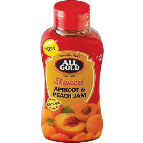 All Gold - Apricot & Peach Squeeze Jam 6x460g