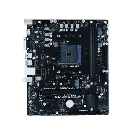 Biostar AMD B550 Chipset, Socket AM4 for Ryzen, Micro-ATX Motherboard