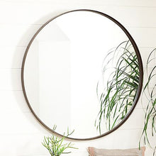 Load image into Gallery viewer, Orbit Mirror Natural Wood Oak Dark Brown 800mm x 50mm
