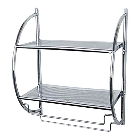 Wenko - 2-Shelf Wall Rack - Exclusive Range - Chrome Buy Online in Zimbabwe thedailysale.shop