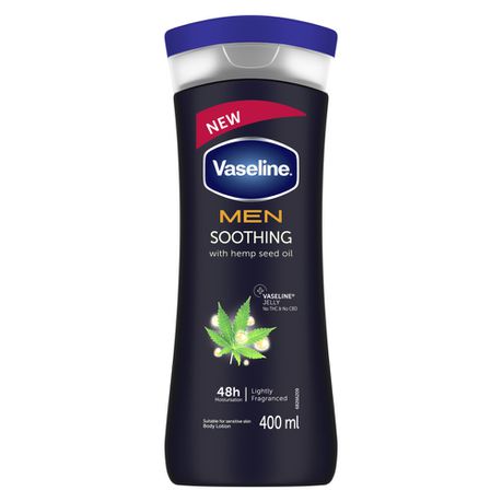 Vaseline MEN Soothing with Hemp Seed Oil Body Lotion 400ml Buy Online in Zimbabwe thedailysale.shop