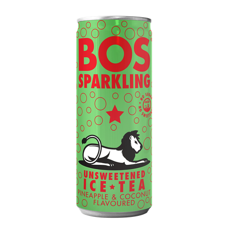 BOS - Sparkling Pineapple & Coconut Ice Tea Can 6 x 300ml Buy Online in Zimbabwe thedailysale.shop