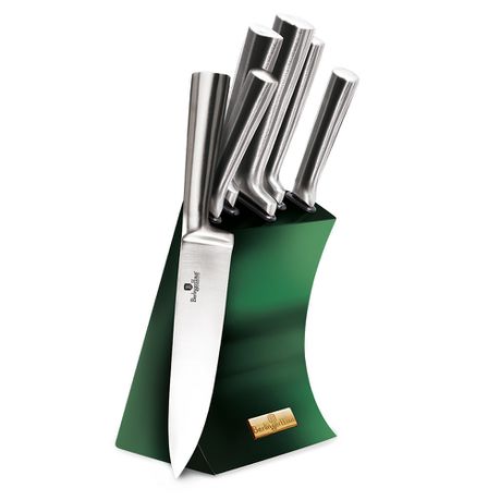 Berlinger Haus 6 Piece Knife Set with Stand - Emerald Edition Buy Online in Zimbabwe thedailysale.shop