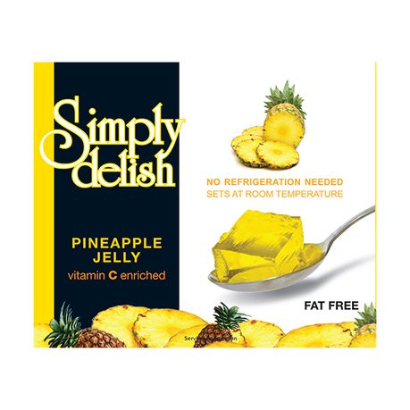 Simply Delish - Jelly - Pineapple - Fat Free - Vegan - 6 pack