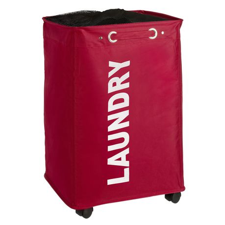 Wenko - Quadro Laundry Basket - Red 79L Buy Online in Zimbabwe thedailysale.shop