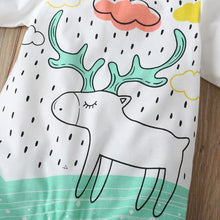 Load image into Gallery viewer, Peaceful Deer Baby Romper White - 3-6 Months
