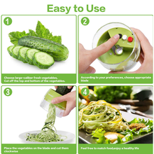 Load image into Gallery viewer, 4 in 1 Vegetable Spiralizer Cutter
