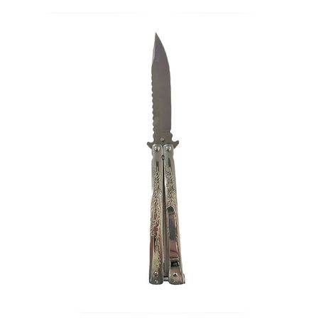 Brushed & Hardened Stainless Steel Butterfly Knife Buy Online in Zimbabwe thedailysale.shop