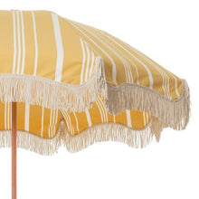 Load image into Gallery viewer, The Beach Bums Beach Umbrella - Yellow stripe
