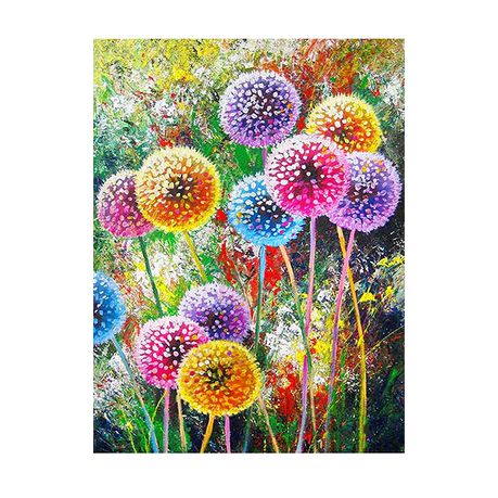 Diamond Painting DIY Kit,Full Drill, 40x30cm- Colorful Dandelion Buy Online in Zimbabwe thedailysale.shop