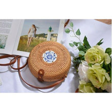 Load image into Gallery viewer, Straw Bag Women Rattan hand Woven Shoulder bag
