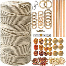 Load image into Gallery viewer, 226 Pcs DIY Premium Macrame Craft Kit With 205m Cord &amp; Basic Instructions
