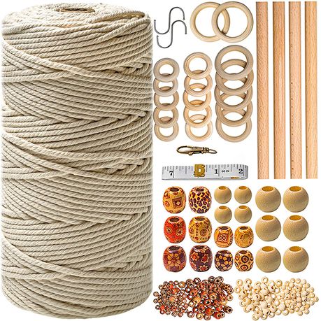 226 Pcs DIY Premium Macrame Craft Kit With 205m Cord & Basic Instructions